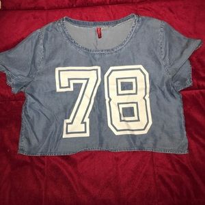 H&M Denim crop top