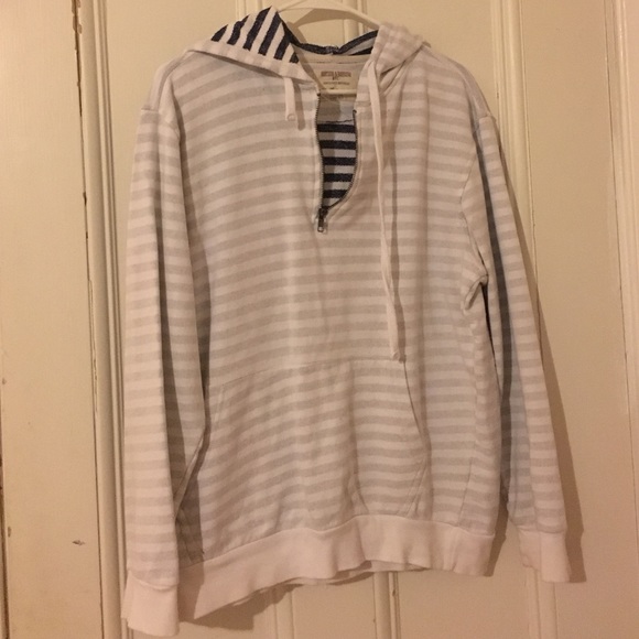 striped hooded quarter zip - Picture 1 of 3