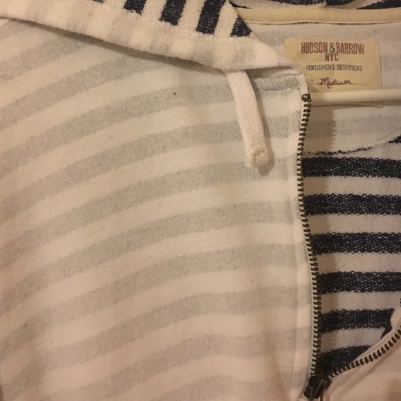 striped hooded quarter zip - Picture 3 of 3