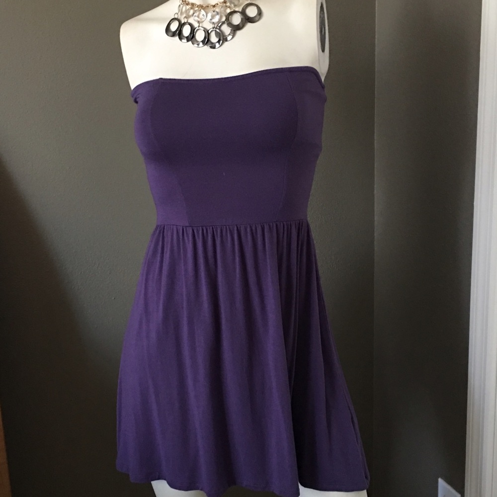 Strapless mini dress