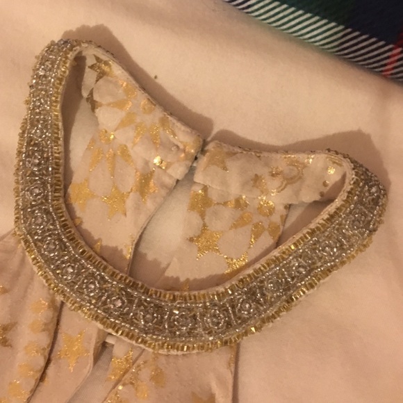 glitzy high necked fit&flare dress - Picture 2 of 4