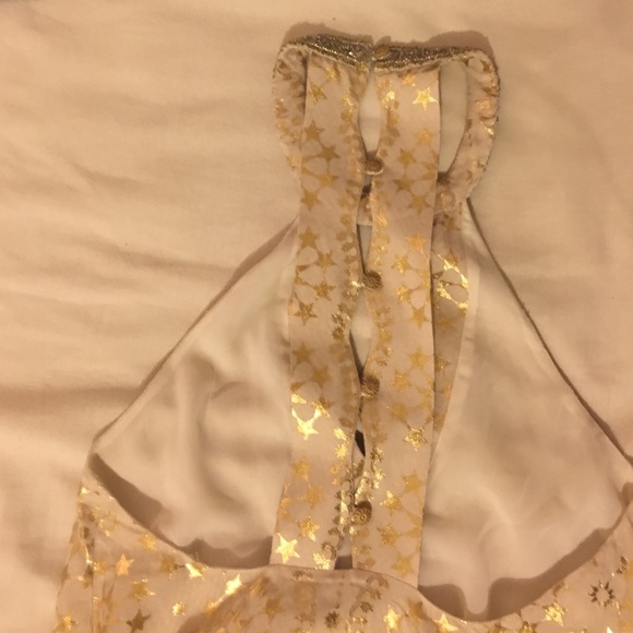 glitzy high necked fit&flare dress - Picture 4 of 4