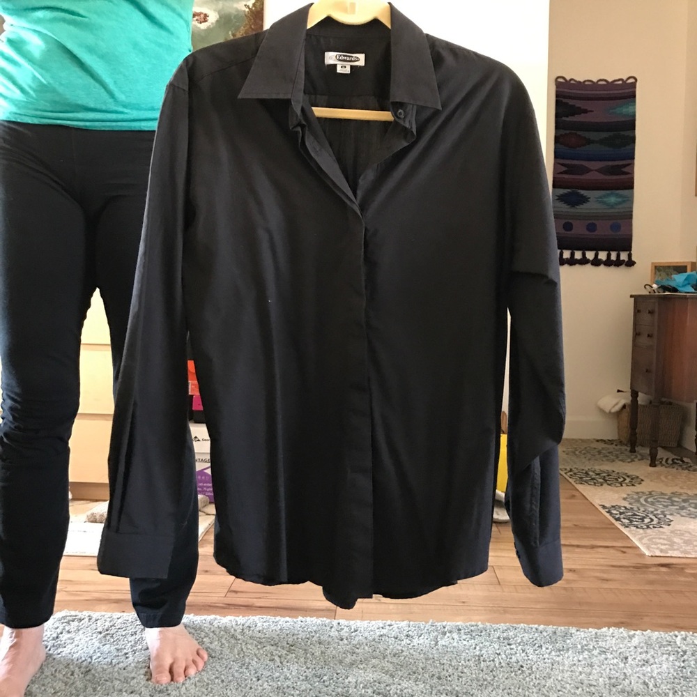 Black button down shirt