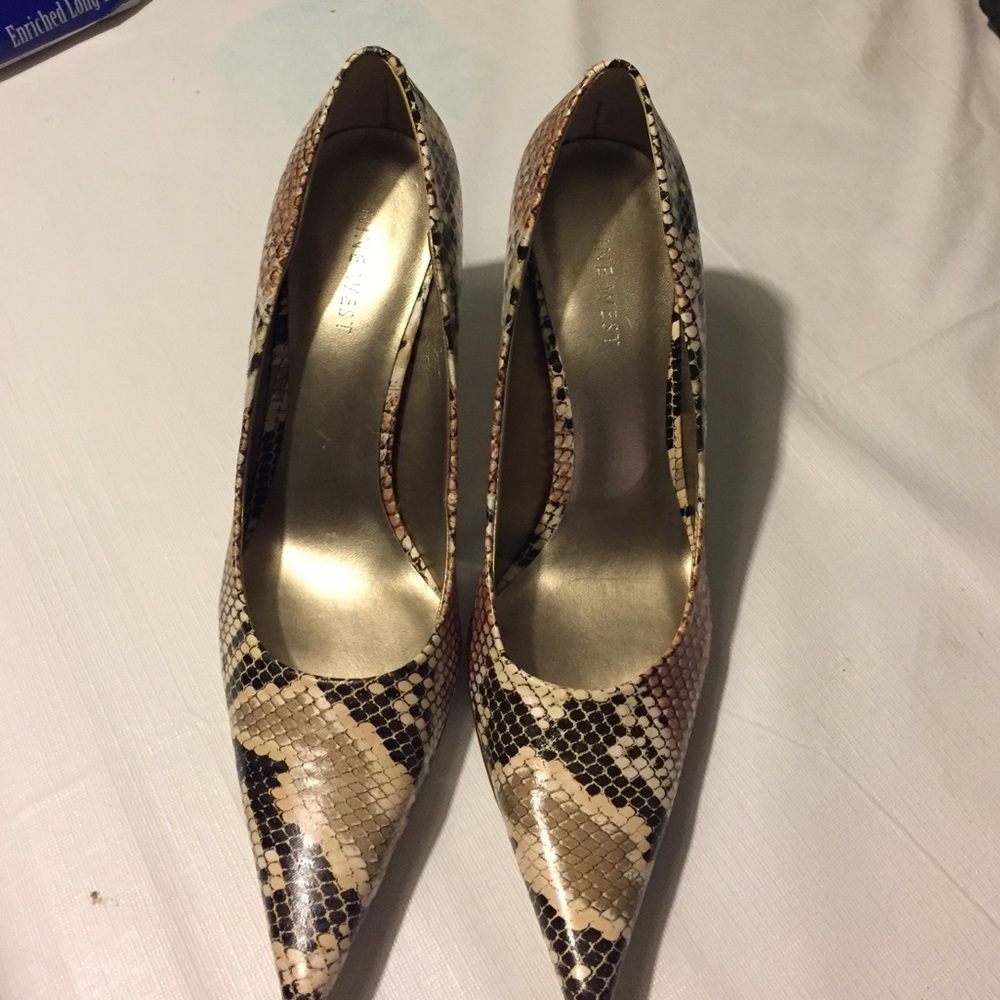 Nine West Snake Print Pumps