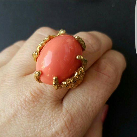 Lot of 2 Panetta style vintage cocktail rings - Picture 3 of 4