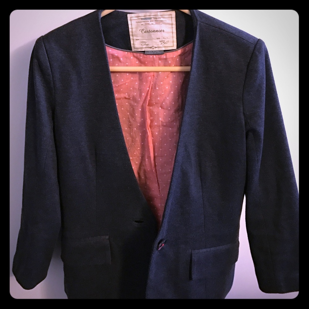 Grey Anthropologie blazer