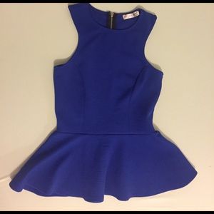 Blue peplum