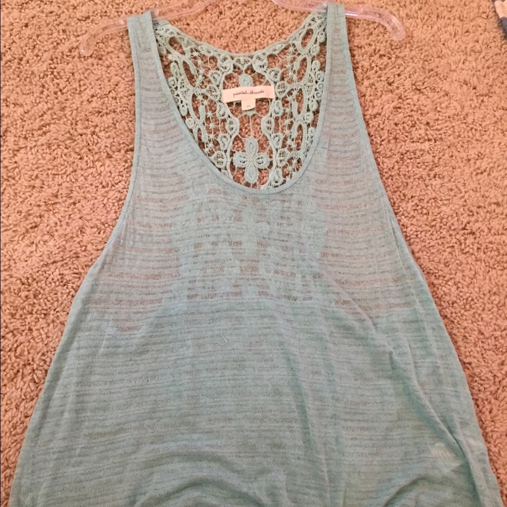 light teal beach tank top