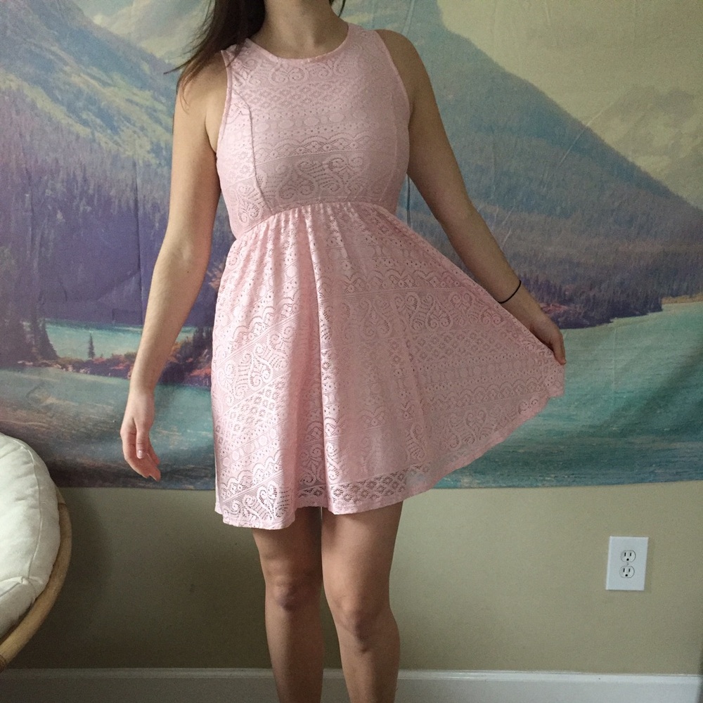 Lacey pink dress