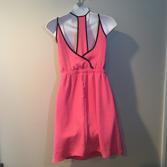 Lush Pink and black slip dress. Size small. - Picture 4 of 5