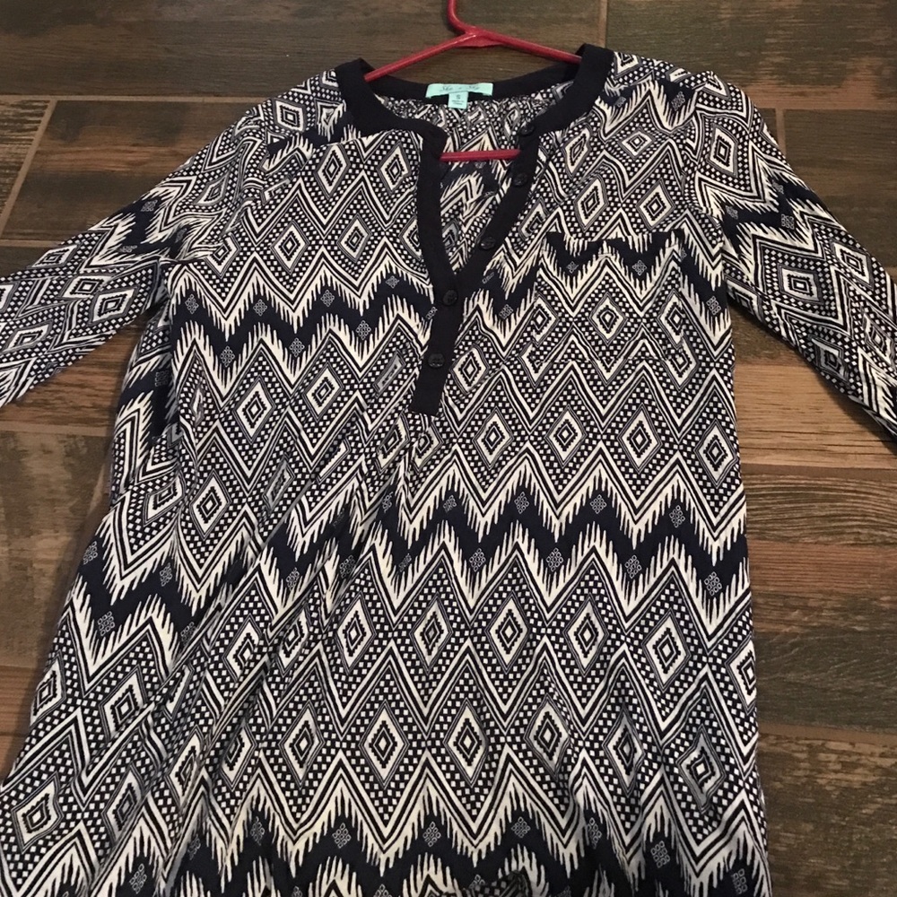 Blue & white tunic