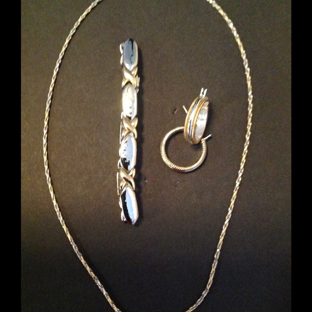 Reduced! 3 FOR 1,  Gold & Silver, Necklace Set