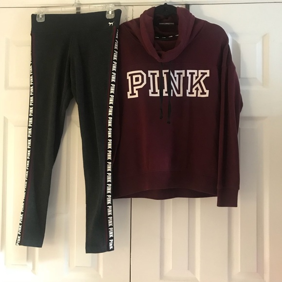 VS Pink Maroon 🐮neck Hoodie-XS(?S),Pant-S - Picture 4 of 6