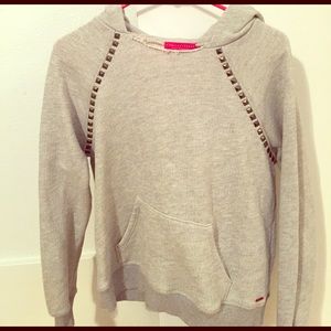 Gray philanthropy studded sweatshirt