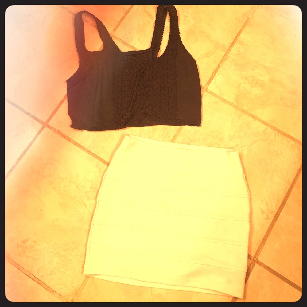 Charlotte Russe Pale Pink BodyCon Skirt