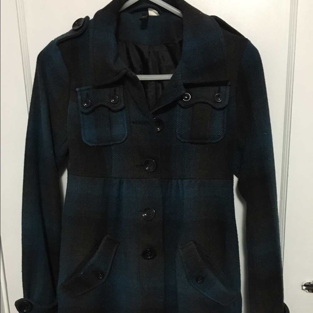 H&M Plaid Jacket Outerwear Size 2