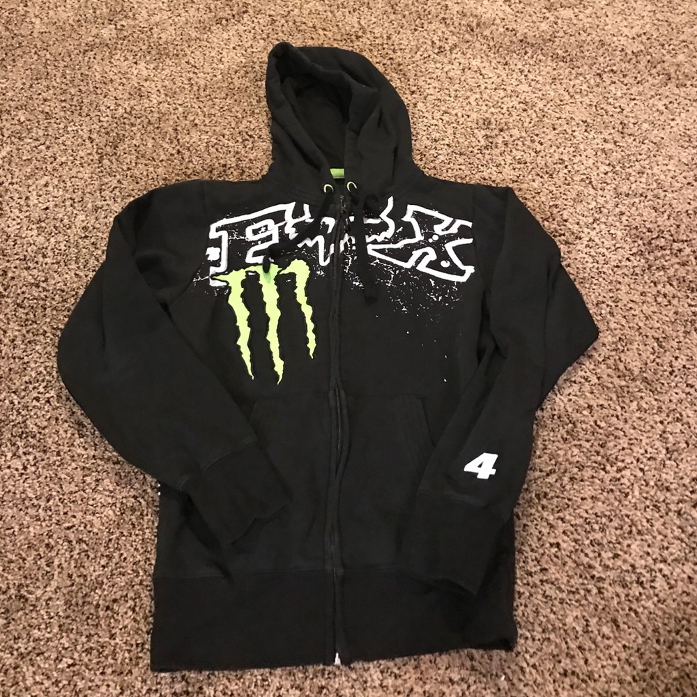 Fox racing zip up Monster hoodie