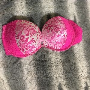 PINK sexy strapless push up bra.