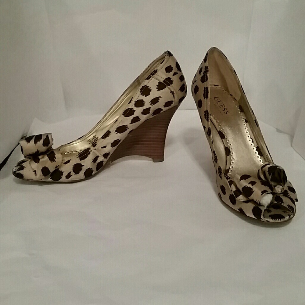 Guess by Marciano Women's Leopard Peep Toe Shoe