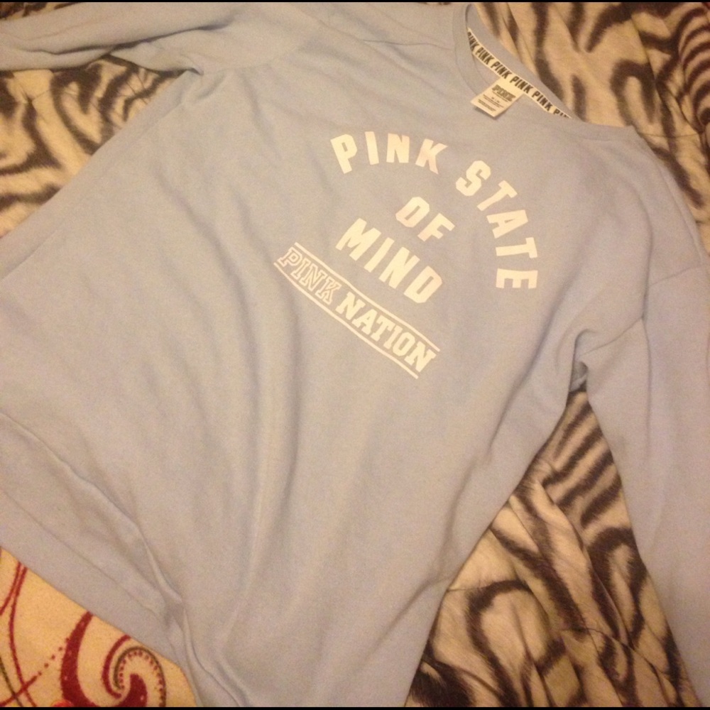 Pink baby blue sweater