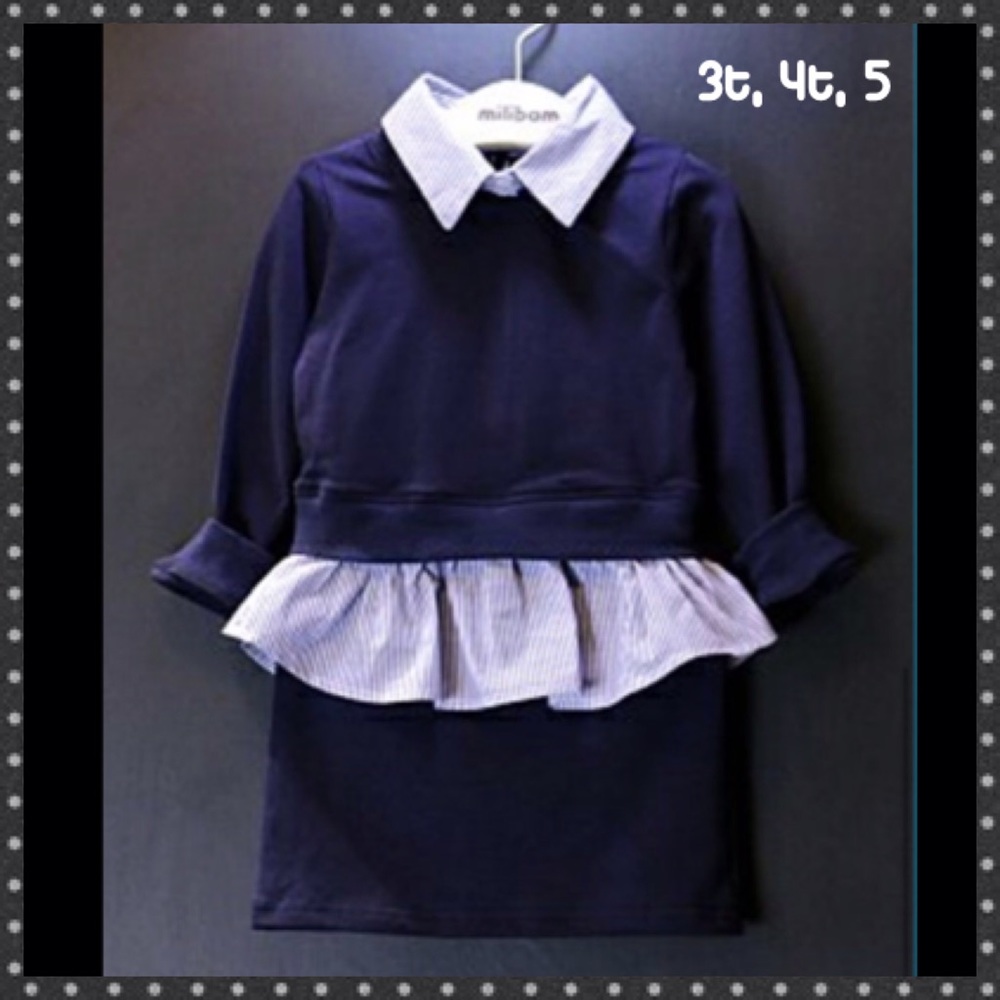 Girls navy dress