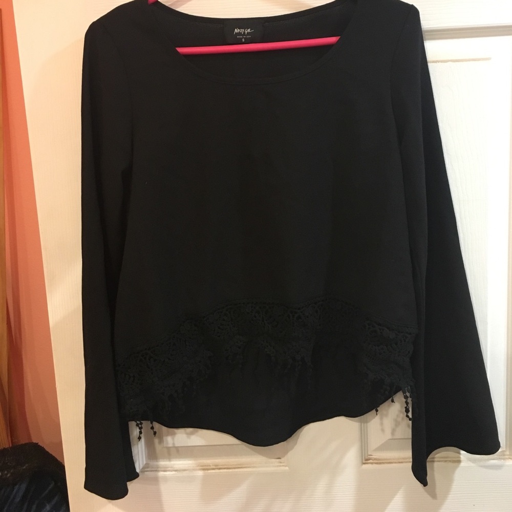 Black Long Sleeve with Lace Detailing
