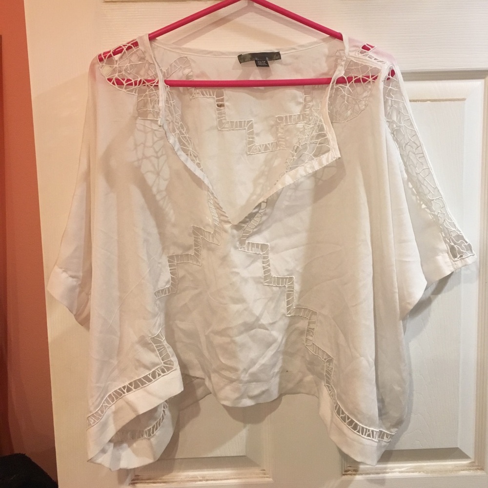 White Crop Top With detailing