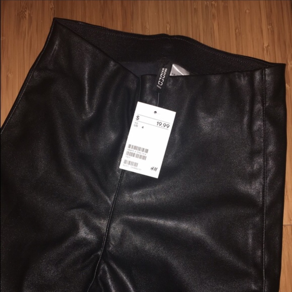 Black Faux Leather Leggings