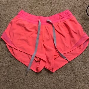Hot pink lulu shorts!