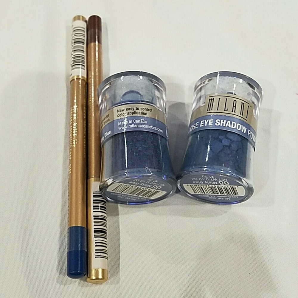 Milani loose eyeshadow powder Misty Blue