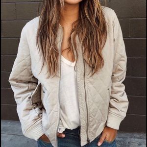 Quilted Bomber Jacket