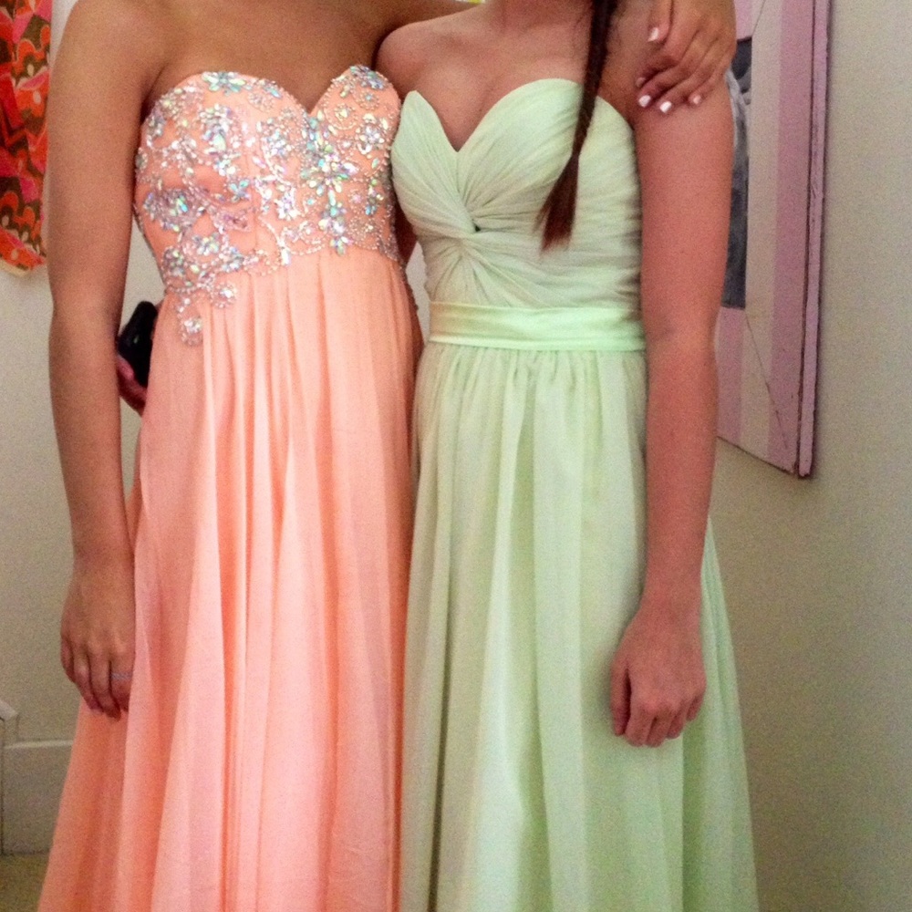 Sweetheart Seafoam Green Prom dress