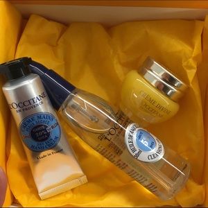Loccitane kit Cleansing oil, handcream, divine New