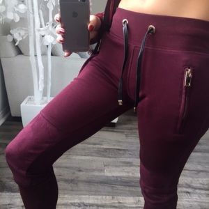 REPOSH burgundy sweat pants from @itselaine
