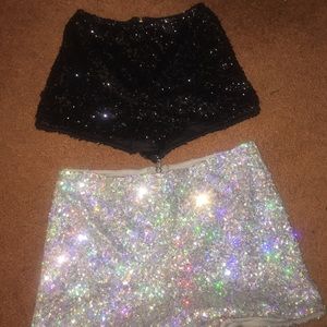 Sequin High waisted shorts