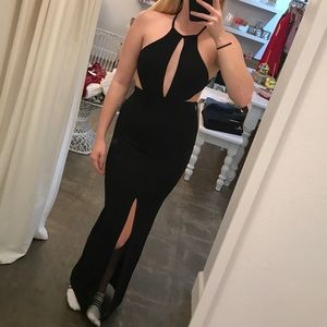 Love Lola winter formal black maxi dress