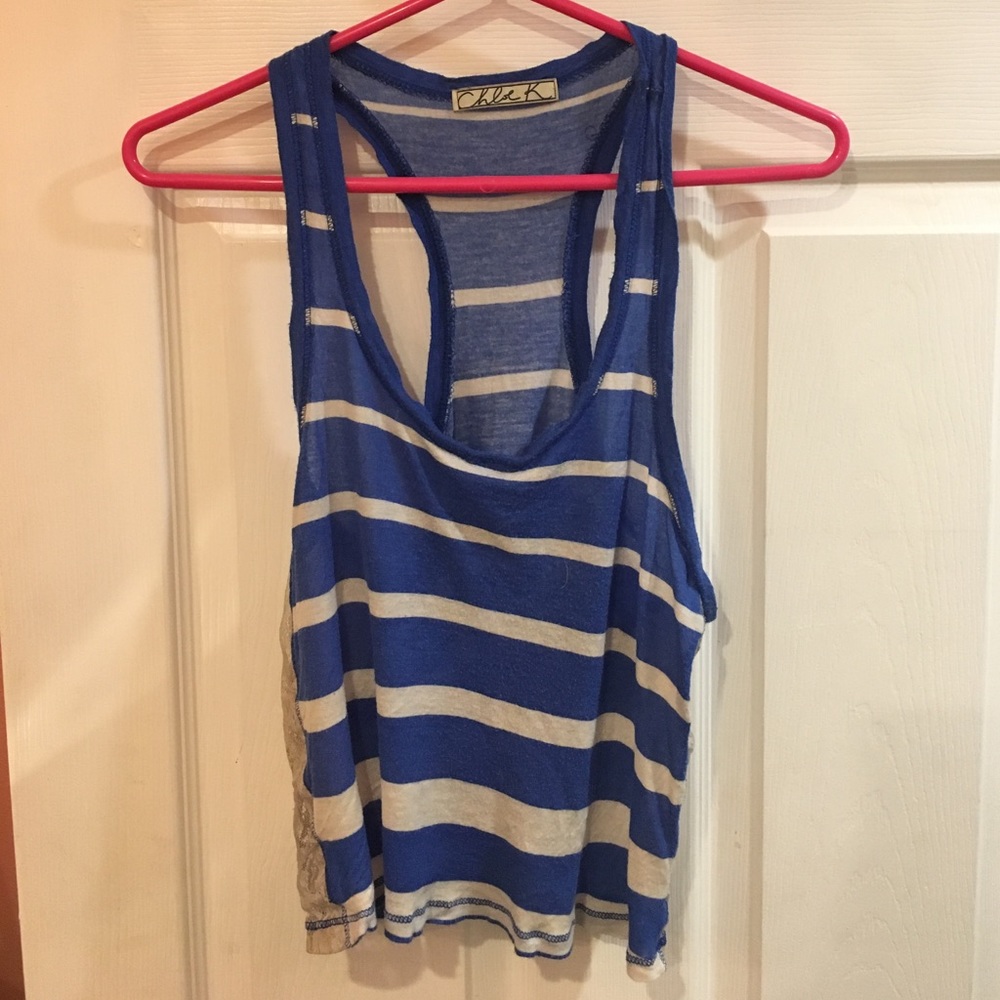 Blue Racer Back Tank