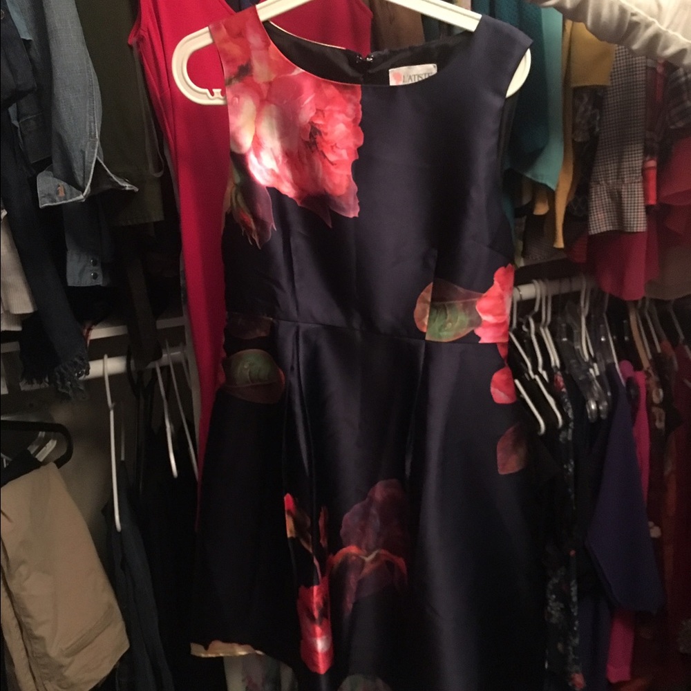 Navy cocktail dress
