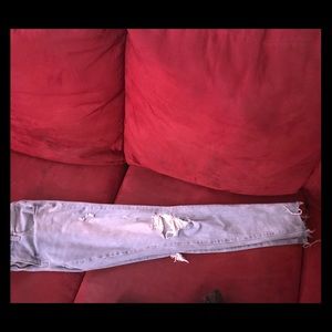 American Eagle Destructed Crop Jeans