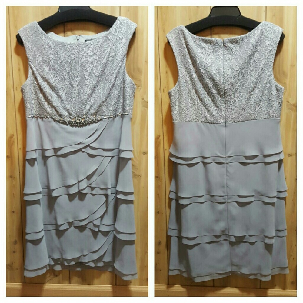 Lace & Sheer Cocktail Dress