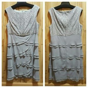 Lace & Sheer Cocktail Dress