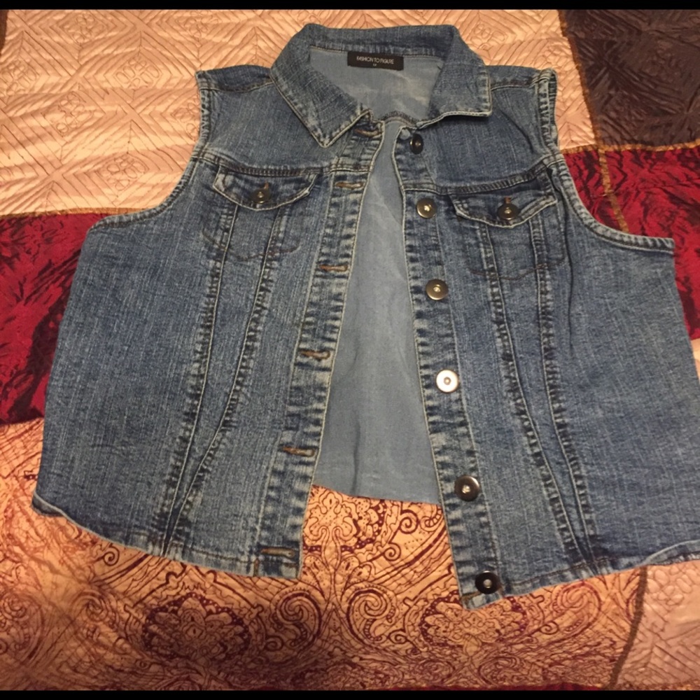 Jean cut off sleeves jacket