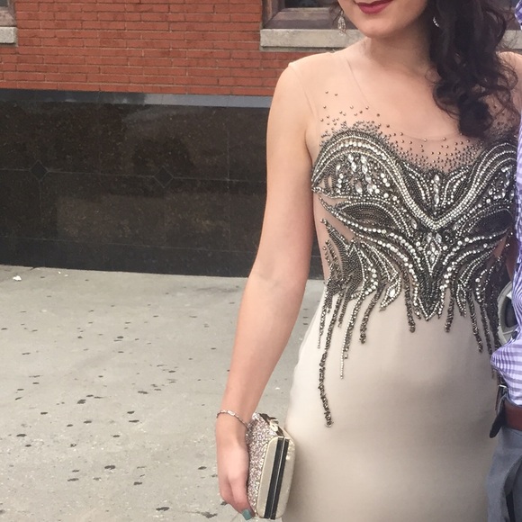 Sivalia Couture Beaded evening dress with tail - Picture 2 of 3