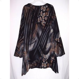 Womens BLACK Asym Sharkbite Hem Top Yummy Plus Size 3X