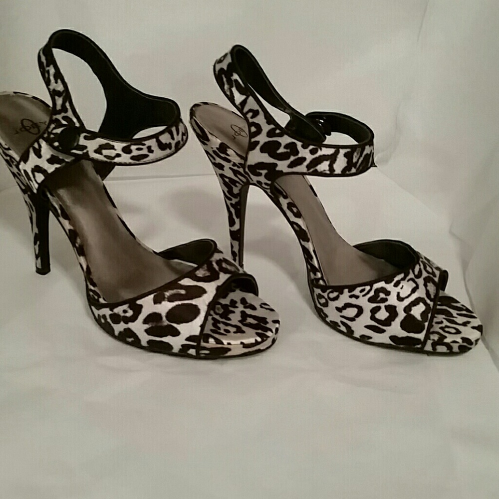 Joey Womens Shoes Animal Print Open Toe