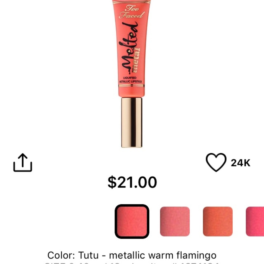 Too faced melted lipstick