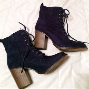 Blue Suede Booties