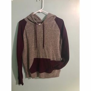 Maroon and Gray Hoodie