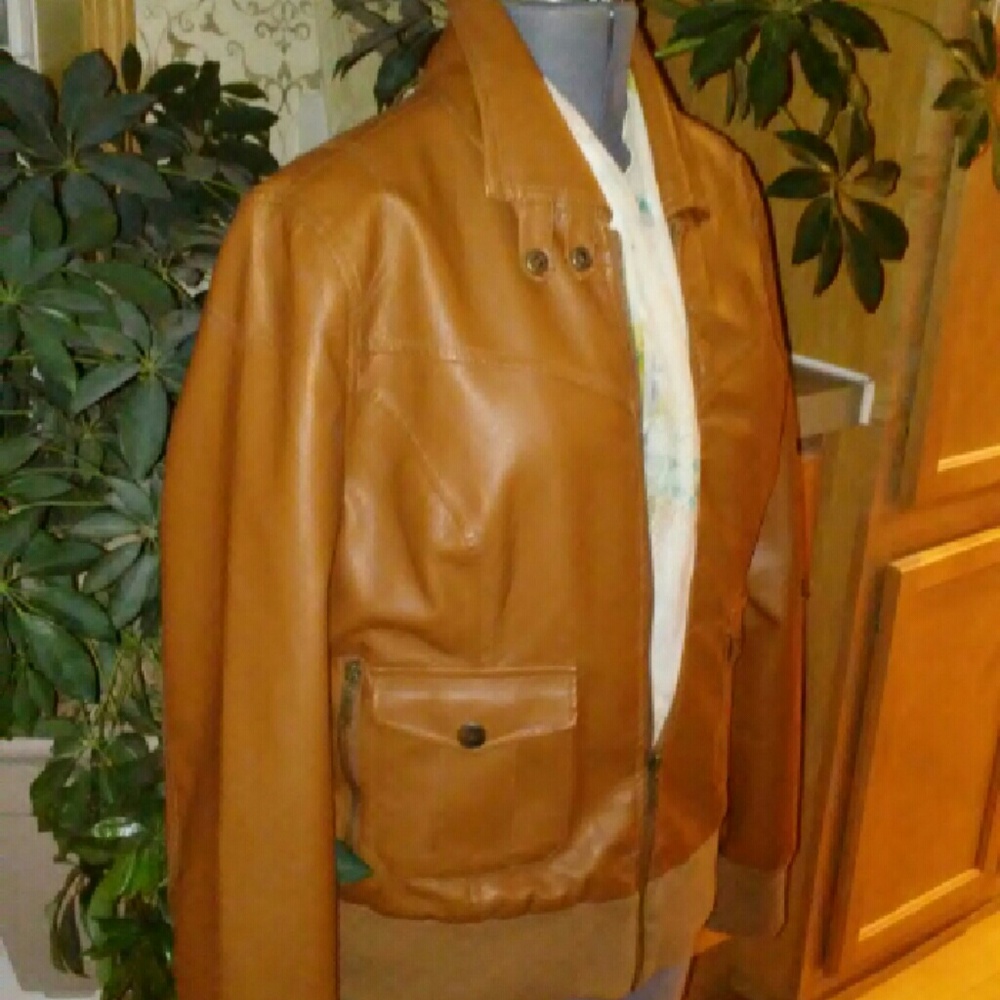 Pleather bomber jacket