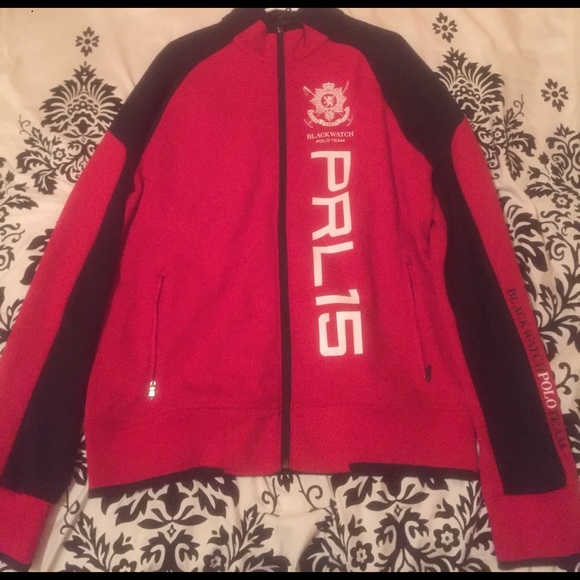 Black Watch Polo Team Red And Black Zip Up - Picture 1 of 1